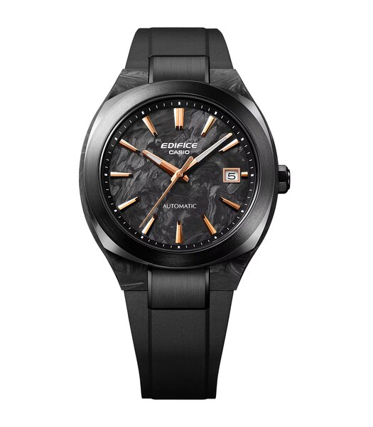Horloge CASIO EDIFICE Heren EFK-200XPB-1AER Analoog Behuizing Saffier Zwart Bracelette Hars Zwart Etanchéiteiten 10 ATM