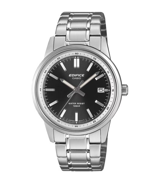 Horloge CASIO EDIFICE Heren EFR-109D-1AER Analoog Behuizing Mineraal Zwart Armband Roestvrij staal Staal Waterdichtheid 10 ATM