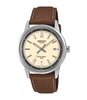 Horloge CASIO EDIFICE Heren EFR-109L-7AER Analoog Behuizing Mineraal Beige Armband Leer Bruin Waterdichtheid 10 ATM