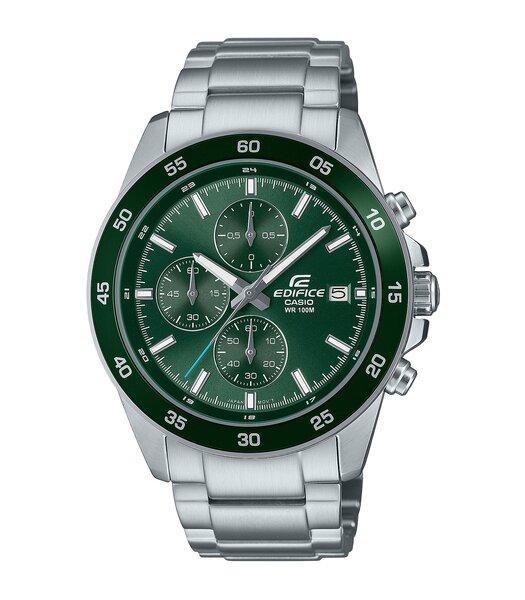Montre CASIO EDIFICE Homme EFR-526D-3AVUEF Analogue Cadran Minéral Vert Bracelet Acier inoxydable Acier Boucle ardillon Etanchéité 10 ATM