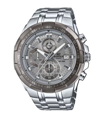 Montre CASIO EDIFICE Homme EFR-539DE-8AVUEF Analogue Cadran MINERAL Gris Bracelet Acier inoxydable Argenté Etanchéité 10BAR
