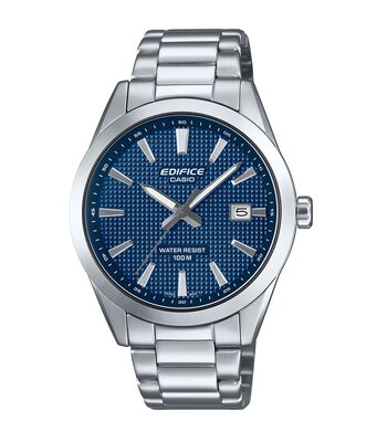 Montre CASIO EDIFICE Homme EFV-160D-2AVEF Analogue Cadran MINERAL Bleu Bracelet Acier inoxydable Argenté Etanchéité 10BAR