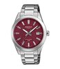 Horloge CASIO EDIFICE Heren EFV-160D-4AVEF Analoog Behuizing Mineraal Rood Bracelette Roestvrij staal Staal Etanchéiteiten 10 ATM