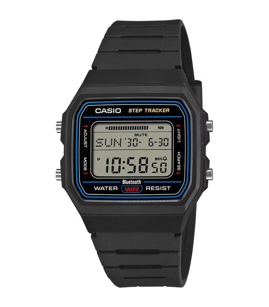 Montre CASIO CASIO COLLECTION Homme F-B100W-1AEF Digital Cadran Acrylique Noir Bracelet Résine Noir