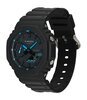 Horloge CASIO G-SHOCK Heren GA-2100-1A2ER Analoog-digitaal Behuizing MINERAAL Blauw Bracelette Hars Zwart Boucle ardillon Etanchéiteiten 20BAR