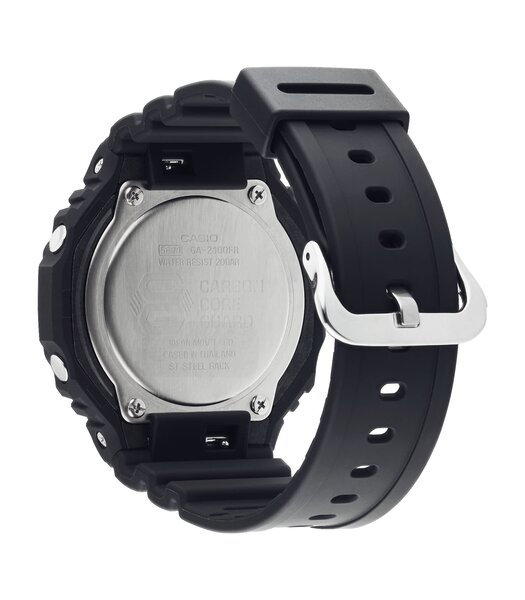 Horloge CASIO G-SHOCK Heren GA-2100-1A3ER Analoog-digitaal Behuizing MINERAAL Groen Bracelette Hars Zwart Boucle ardillon Etanchéiteiten 20BAR