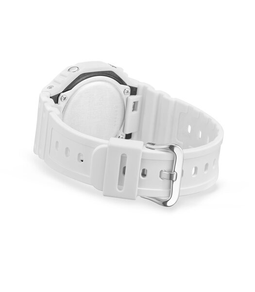 Horloge CASIO G-SHOCK Heren GA-2100-7A7ER Analoog-digitaal Behuizing MINERAAL Wit Bracelette Hars Wit Boucle ardillon Etanchéiteiten 20BAR