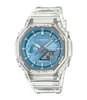 Horloge CASIO G-SHOCK Heren GA-2100BM-7A2ER Analoog-digitaal Behuizing MINERAAL Blauw Bracelette Hars Transparant Etanchéiteiten 20BAR