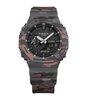Horloge CASIO G-SHOCK Heren GA-2100CM-8AER Analoog-digitaal Behuizing MINERAAL Zwart Bracelette Hars Grijs Etanchéiteiten 20BAR