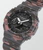 Horloge CASIO G-SHOCK Heren GA-2100CM-8AER Analoog-digitaal Behuizing MINERAAL Zwart Bracelette Hars Grijs Etanchéiteiten 20BAR