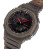 Horloge CASIO G-SHOCK Heren GA-2100K-5AER Analoog-digitaal Behuizing MINERAAL Zwart Bracelette Hars Bruin Etanchéiteiten 20BAR