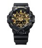 Horloge CASIO G-SHOCK Heren GA-700CF-1AER Digitaal + analoog Behuizing Acryl Goudkleurig Bracelette Hars Zwart Etanchéiteiten 20 ATM