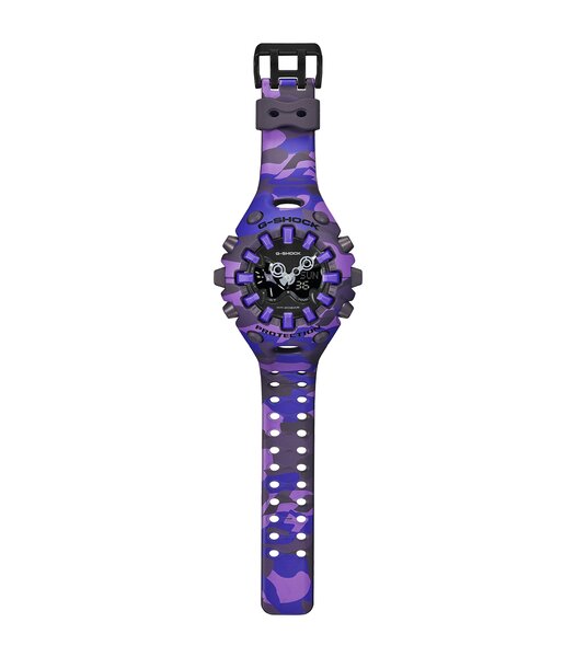Montre CASIO G-SHOCK Homme GA-V01CMG-6AER Digital + analogique Cadran Minéral Violet Bracelet Résine Violet Fermeture réglable Etanchéité 20 ATM