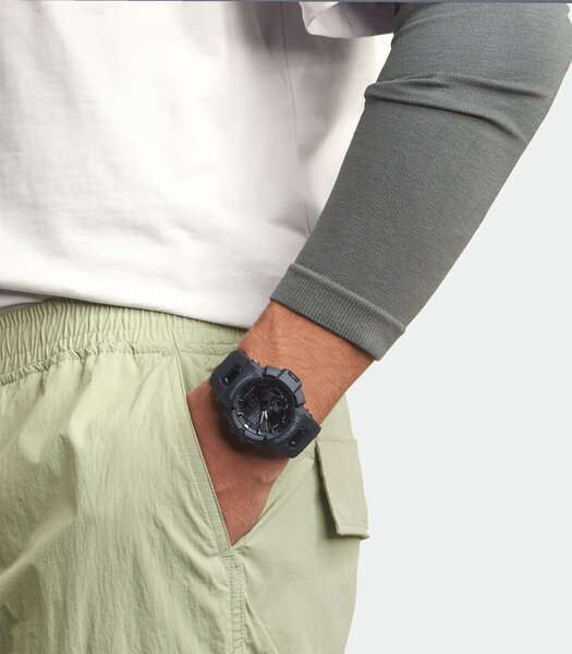 Horloge CASIO G-SHOCK Heren GBA-900-1AER Analoog-digitaal Behuizing MINERAAL Zwart Bracelette Hars Zwart Boucle ardillon Etanchéiteiten 20BAR