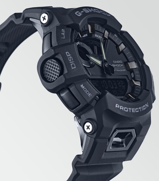 Horloge CASIO G-SHOCK Heren GBA-900-1AER Analoog-digitaal Behuizing MINERAAL Zwart Bracelette Hars Zwart Boucle ardillon Etanchéiteiten 20BAR
