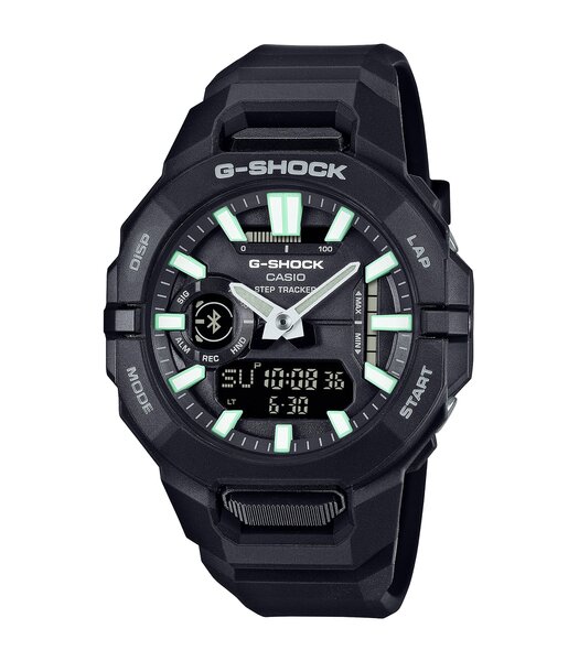 Horloge CASIO G-SHOCK Heren GBA-950-1AER Analoog-digitaal Behuizing MINERAAL Zwart Bracelette Hars Zwart Etanchéiteiten 20BAR