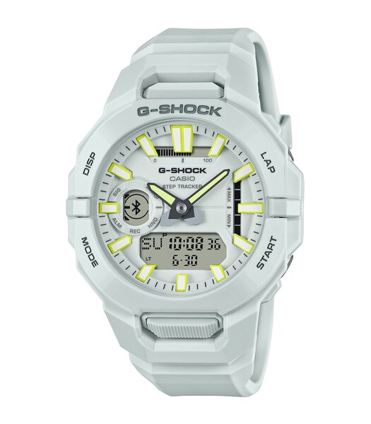 Horloge CASIO G-SHOCK Heren GBA-950-7AER Analoog-digitaal Behuizing MINERAAL Wit Bracelette Hars Wit Etanchéiteiten 20BAR