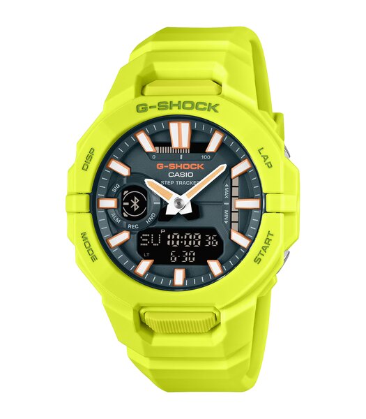 Horloge CASIO G-SHOCK Heren GBA-950-9A3ER Analoog-digitaal Behuizing MINERAAL Blauw Armband Hars Geel Verstelbare sluiting Waterdichtheid 20BAR