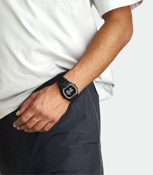 Montre CASIO G-SHOCK Homme GBX-100NS-1ER Digital Cadran Minéral Gris Bracelet Résine Noir Boucle ardillon Etanchéité 20 BAR