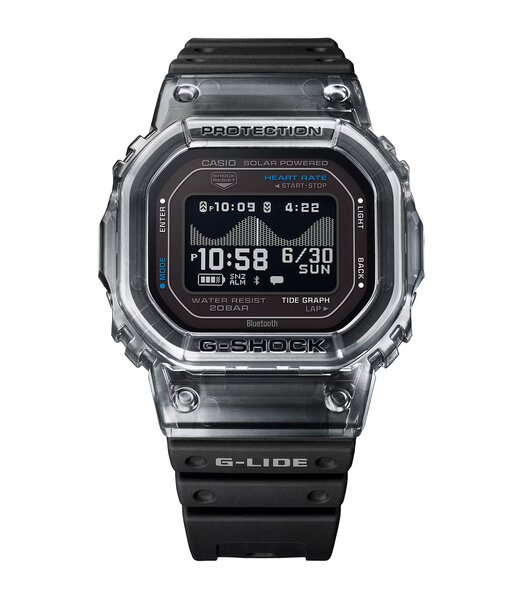 Horloge CASIO G-SHOCK Heren GBX-H5600-1ER Digitaal Behuizing Acryl Zwart Bracelette Gerecyclede hars Zwart Etanchéiteiten 20 ATM