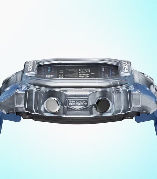 Horloge CASIO G-SHOCK Heren GBX-H5600-2ER Digitaal Behuizing Acryl Zwart Bracelette Gerecyclede hars Blauw Etanchéiteiten 20 ATM