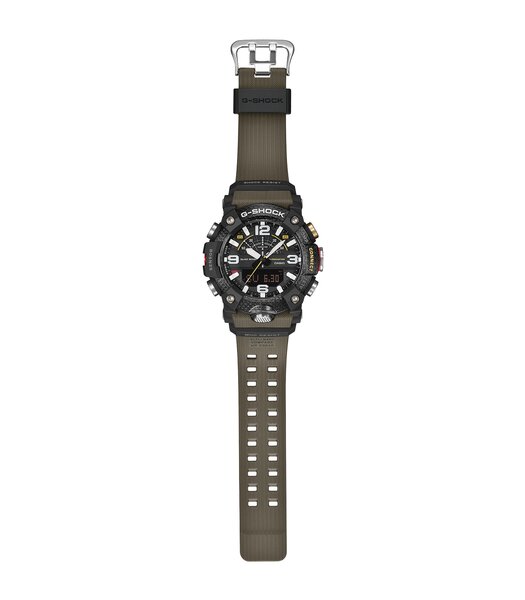 Horloge CASIO G-SHOCK Heren GG-B100X-1A3ER Analoog-digitaal Behuizing MINERAAL Zwart Bracelette Hars Groen Etanchéiteiten 20BAR