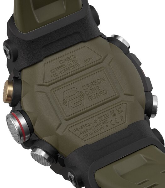 Horloge CASIO G-SHOCK Heren GG-B100X-1A3ER Analoog-digitaal Behuizing MINERAAL Zwart Bracelette Hars Groen Etanchéiteiten 20BAR