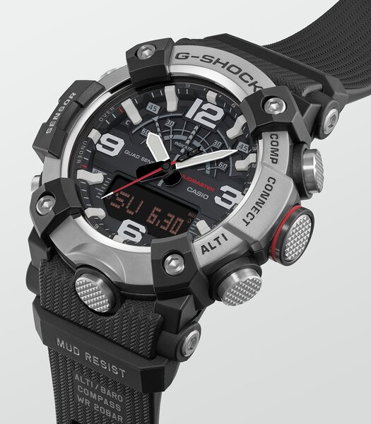 Montre CASIO G-SHOCK Homme GG-B100XM-1AER Analogue-Digital Cadran MINERAL Noir Bracelet Résine Noir Etanchéité 20BAR