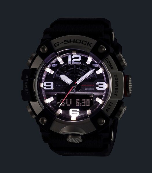 Montre CASIO G-SHOCK Homme GG-B100XM-1AER Analogue-Digital Cadran MINERAL Noir Bracelet Résine Noir Etanchéité 20BAR
