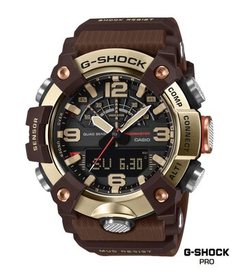Montre CASIO G-SHOCK Homme GG-B100XMH-5AER Digital + analogique Cadran Acrylique Noir Bracelet Résine recyclé Brun Etanchéité 20 ATM
