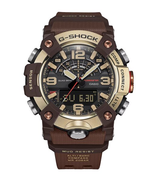 Montre CASIO G-SHOCK Homme GG-B100XMH-5AER Digital + analogique Cadran Acrylique Noir Bracelet Résine recyclé Brun Etanchéité 20 ATM