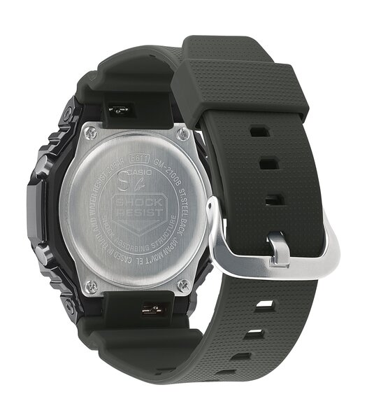 Horloge CASIO G-SHOCK Heren GM-2100B-3AER Analoog-digitaal Behuizing MINERAAL Groen Bracelette Hars Groen Boucle ardillon Etanchéiteiten 20BAR