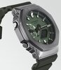 Horloge CASIO G-SHOCK Heren GM-2100B-3AER Analoog-digitaal Behuizing MINERAAL Groen Bracelette Hars Groen Boucle ardillon Etanchéiteiten 20BAR