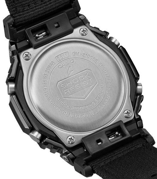 Horloge CASIO G-SHOCK Heren GM-2100CB-1AER Digitaal + analoog Behuizing Mineraal Zwart Bracelette Hars Zwart Boucle ardillon Etanchéiteiten 20 BAR