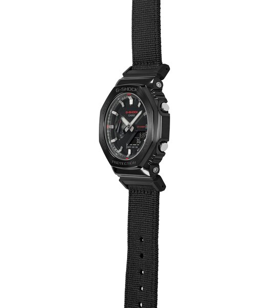Horloge CASIO G-SHOCK Heren GM-2100CB-1AER Digitaal + analoog Behuizing Mineraal Zwart Bracelette Hars Zwart Boucle ardillon Etanchéiteiten 20 BAR