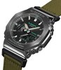 Horloge CASIO G-SHOCK Heren GM-2100CB-3AER Digitaal + analoog Behuizing Mineraal Zwart Bracelette Stof Groen Boucle ardillon Etanchéiteiten 20 BAR