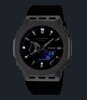 Horloge CASIO G-SHOCK Heren GM-2100M-1AER Digitaal + analoog Behuizing Mineraal Grijs Bracelette Hars Zwart Boucle ardillon Etanchéiteiten 20 BAR