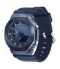 Horloge CASIO G-SHOCK Heren GM-2100N-2AER Digitaal + analoog Behuizing Mineraal Blauw Bracelette Hars Blauw Boucle ardillon Etanchéiteiten 20 BAR