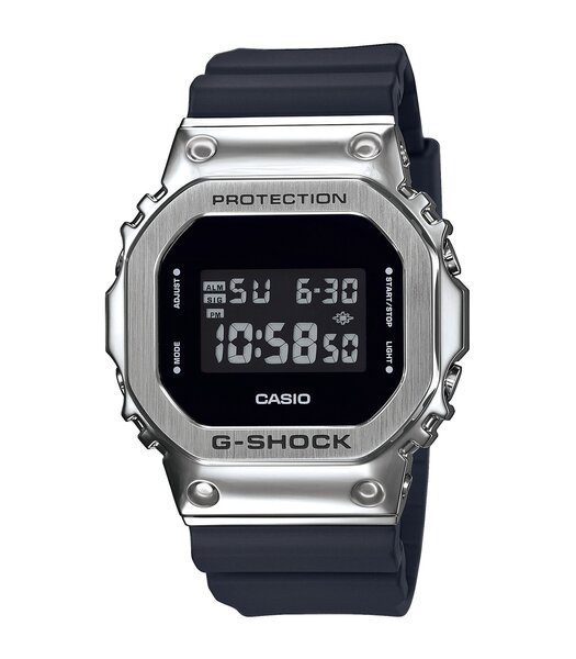 Horloge CASIO G-SHOCK Heren GM-5600U-1ER Digitaal Behuizing Mineraal Zwart Armband Hars Verstelbare sluiting Waterdichtheid 20 ATM