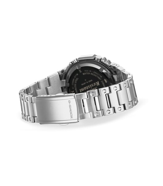 Horloge CASIO G-SHOCK Heren GM-B2100AD-2AER Analoog-digitaal Behuizing MINERAAL Blauw Bracelette Roestvrij staal Zilverkleurig Etanchéiteiten 20BAR