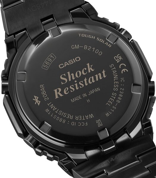 Montre CASIO G-SHOCK Homme GM-B2100BPC-1AER Analogue-Digital Cadran MINERAL Multicolore Bracelet Acier inoxydable Noir Boucle déployante Etanchéité 20