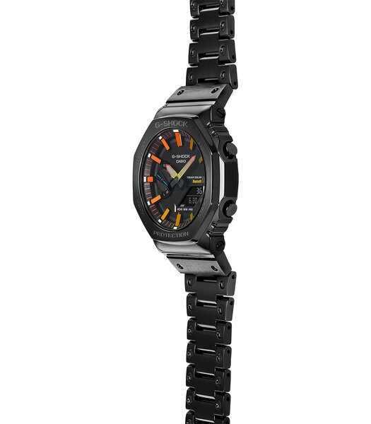 Montre CASIO G-SHOCK Homme GM-B2100BPC-1AER Analogue-Digital Cadran MINERAL Multicolore Bracelet Acier inoxydable Noir Boucle déployante Etanchéité 20