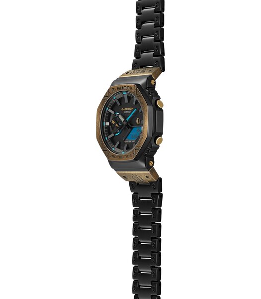 Horloge CASIO G-SHOCK Heren GM-B2100LL-1AER Analoog-digitaal Behuizing MINERAAL Zwart Bracelette Roestvrij staal Zwart Boucle déployante Etanchéiteite