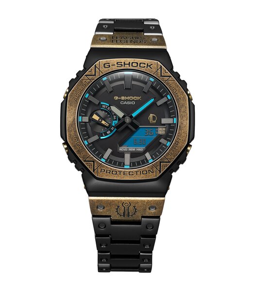 Horloge CASIO G-SHOCK Heren GM-B2100LL-1AER Analoog-digitaal Behuizing MINERAAL Zwart Bracelette Roestvrij staal Zwart Boucle déployante Etanchéiteite