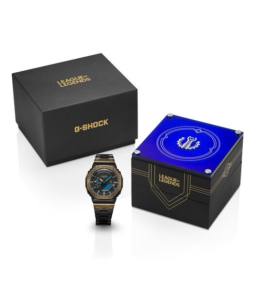 Horloge CASIO G-SHOCK Heren GM-B2100LL-1AER Analoog-digitaal Behuizing MINERAAL Zwart Bracelette Roestvrij staal Zwart Boucle déployante Etanchéiteite