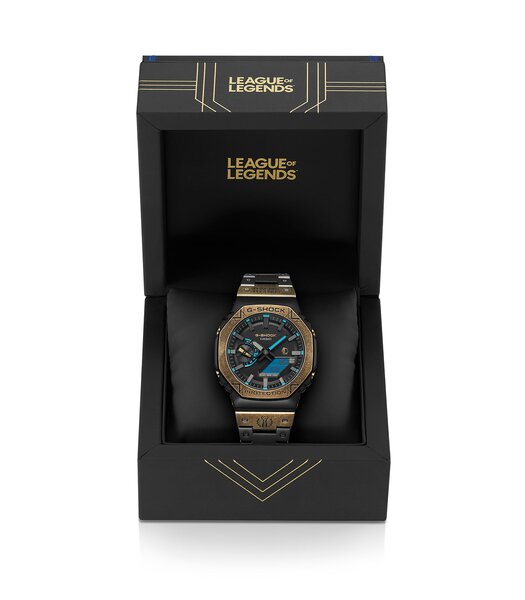 Horloge CASIO G-SHOCK Heren GM-B2100LL-1AER Analoog-digitaal Behuizing MINERAAL Zwart Bracelette Roestvrij staal Zwart Boucle déployante Etanchéiteite