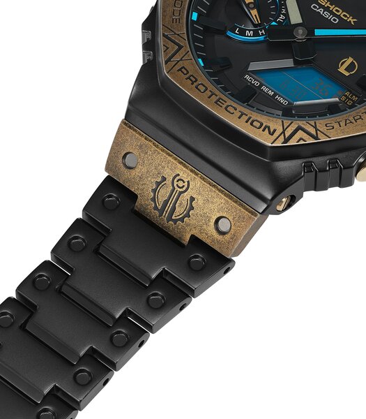 Horloge CASIO G-SHOCK Heren GM-B2100LL-1AER Analoog-digitaal Behuizing MINERAAL Zwart Bracelette Roestvrij staal Zwart Boucle déployante Etanchéiteite