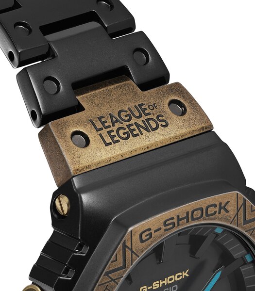 Horloge CASIO G-SHOCK Heren GM-B2100LL-1AER Analoog-digitaal Behuizing MINERAAL Zwart Bracelette Roestvrij staal Zwart Boucle déployante Etanchéiteite
