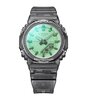 Horloge CASIO G-SHOCK Dames GMA-P2100SR-1AER Digitaal + analoog Behuizing Mineraal Groen Bracelette Hars Transparant Etanchéiteiten 20 ATM