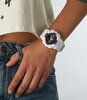 Horloge CASIO G-SHOCK Dames GMA-S140M-7AER Digitaal + analoog Behuizing Mineraal Grijs Bracelette Hars Wit Boucle ardillon Etanchéiteiten 20 BAR